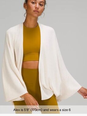 Lululemon Cashlu Knit Textured Wrap
Cream Women's Knit Cardigan XS/S